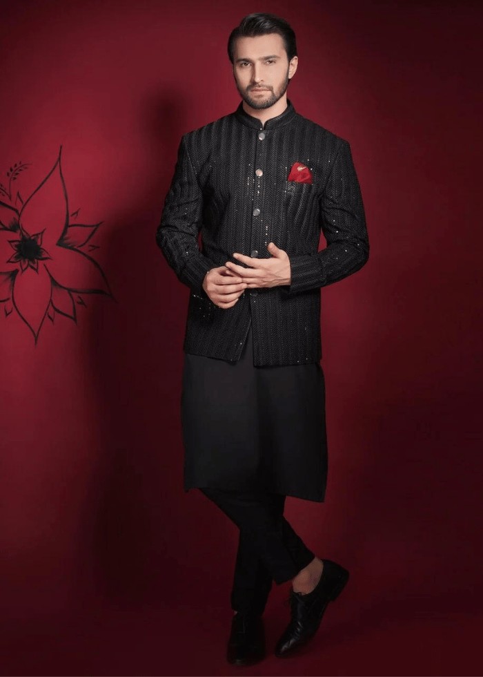 Prince Coat | Black Maharaja Prince Jacket